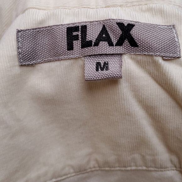 FLAX Jeanne Engelhart Pale Light Yellow Corduroy Button Down Long Tunic Top Sz M - Picture 13 of 15